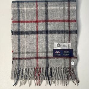 Moon Plaid Merino Lambswool Scarf England